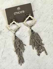 Chico’s long chain statement earrings