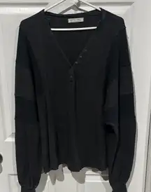 We The Free Black Long Sleeve Top