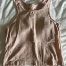 lululemon Ebb to Street Cropped Racerback in Pink Mist Size 6