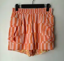 Dazey LA Orange & Pink Reversible Pattern Cargo Shorts S