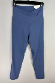 Offline By Aerie Real Me 7/8 Crossover waist‎ Legging Blue Large NWT