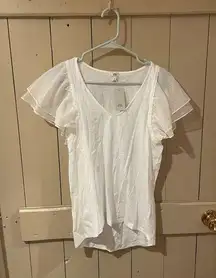 White Short Sleeve Top