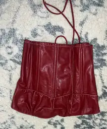 Edikted Red Lace Up Corset