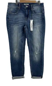 VIGOSS Thompson Midrise Tomboy Distressed Rolled Cuff Jeans Womens Size‎ 31 New
