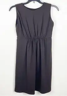SUSANA MONACO Brown Elastic Waist Pleated Sleeveless Dress, Size Small