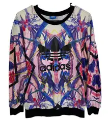 Adidas Originals Florera Sweatshirt Womens Long Sleeve Pullover Birds *FLAW