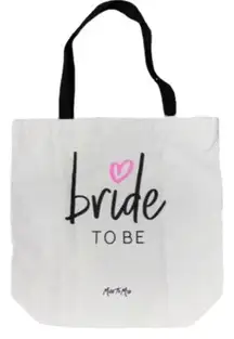Miss To Mrs “Bride To Be” Wedding Canvas Tote Bag NEW