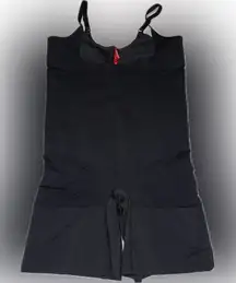 SPANX Sculpt Black Under Bust Body Suit Shaper  Mid Thigh Booty Lifting 1X
