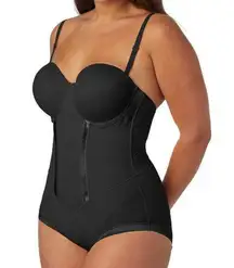 Maidenform 34D Body Shaper Black Built In Bra Underwired Shapewear 1256 NWOT