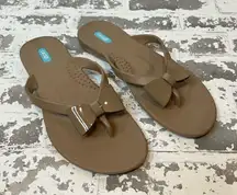 Oka•B | women rubber flip flop sandals with bow