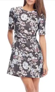 Gal meets glam collection Presley Jacquard floral mini dress sz 2