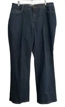 Fashion Bug Denim Jeans Dark‎ Wash Stretch Bootcut Comfort Waist 18W Plus Comfy