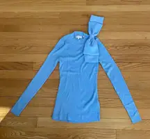 Ted Baker Light Blue Long Sleeve Top with Bow Detail