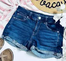 American Eagle Super Stretch Dark Wash Shortie Denim Shorts