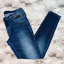 Kancan | Jeans Mid-Rise Skinny Zipper Pockets Dark Wash | Blue | Women | 30