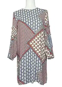 WAYF Anthropologie Dress S Patchwork Cottage Peasant‎ Boho Shift Balloon Sleeve