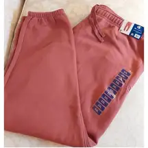 NEW!  Women's Fleece Joggers Sandalwood Red Size XXL