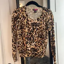 Cheetah print cardigan