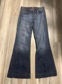 7 For All Man Kind Dark wash flare jeans with a 27”waist and 30" inseam #flares