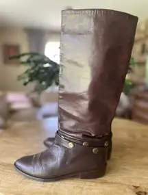 Vintage Joan & David Italian Leather Knee-High Boots – Brown, Size US 6 / EU 36