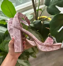 Pink Velvet Heels