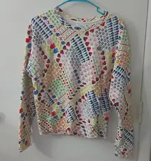 Champion X Susan Alexandra UO Reverse Weave All Over Print Sweatshirt S Casual