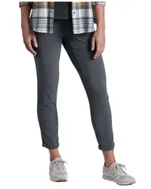 Eddie Bauer Pants Womens Petite 4 Gray Nylon Stretch Hiking Travel Lightweight