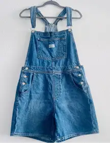 Levis Strauss Denim Short Overalls Size M