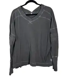 Free People FP Movement All Star Layer Washed Black Long Sleeve Shirt Size XS