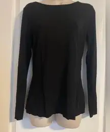 Don Caster Black Knit Basics Soft Sweater Size Medium