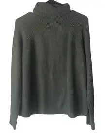 M & S Collection Women's Size Medium Green Tight Knit‎ Turtle Neck Sweater