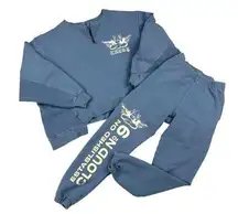 Boys Lie - Crewneck Sweatshirt & Sweatpants in Blue & White