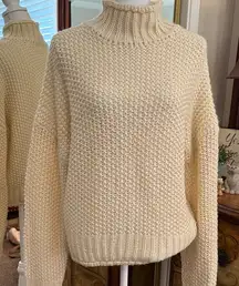 isalis Cozy Cream Knit Turtleneck Sweater