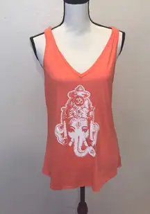 Bella & Canvas orange Egyptian tank top
