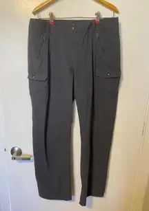 Kuhl  Women’s Hiking Pants Lightweight Dark Grey Regular Zip Pockets Sz 14