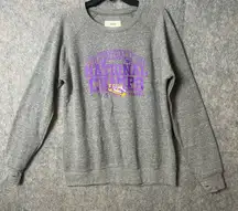 Pressbox Woman Size large Gray 2019 LSU National Championship Sweatshirt