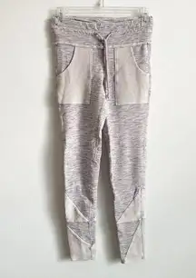 Free People  Size S Gray Kyoto Leggings Sweatpants Drawstring Mid Rise