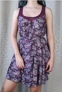 Kimichi blue UO floral rose purple sweetheart dress