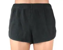 Aritzia TNA Women's Black Waffle Knit Mid Rise Athletic Workout Yoga Shorts M