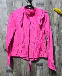Escada Sport Pink Metallic Athletic Jacket 36