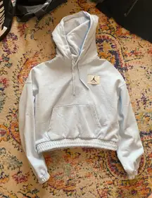 Light Blue Cropped Hoodie