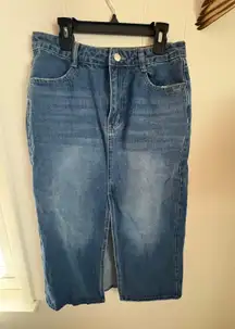 Midi Denim Skirt