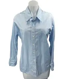 Aritzia Wilfred Women's Blue Long Sleeve Collar Button Down Shirt Top Size XS