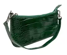Sinbono Emma Shoulder Bag Green Croc‎ Vegan Leather Purse