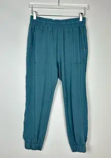 Soft Surroundings Joggers Pull On Lounge Comfort Casual Athleisure Blue PS