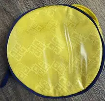 Amarige de Givenchy Yellow Navy Cosmetic Travel Pouch Round Zip Bag