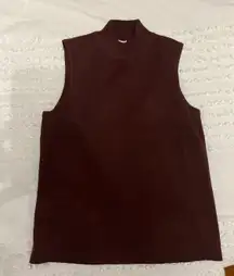 Maroon Mock neck Tank Top