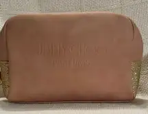 Jimmy Choo Parfums Blush Pink and Gold Glitter Makeup Travel Bag Zip Up Purse