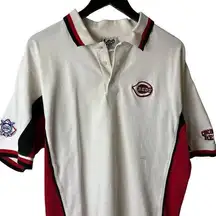 Polo Vintage Cincinnati Reds  Shirt Red White XL Extra Large MLB Patches Tee