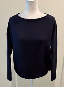 New With Tags Spanx Air Essentials Classic Navy Boat Neck Tee Sz S